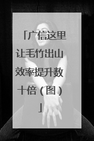 广信这里让毛竹出山效率提升数十倍（图）