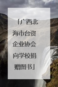 广西北海市台资企业协会向学校捐赠图书