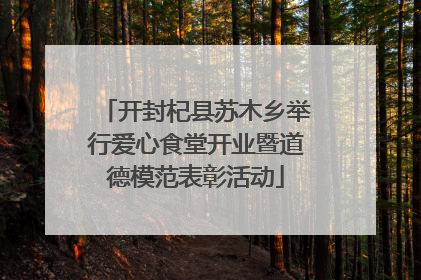 开封杞县苏木乡举行爱心食堂开业暨道德模范表彰活动