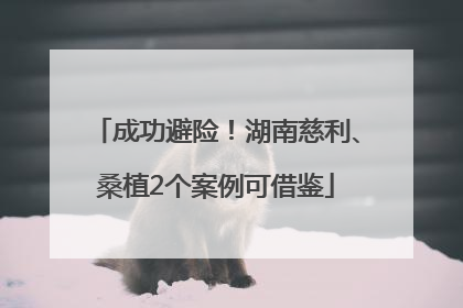 成功避险！湖南慈利、桑植2个案例可借鉴