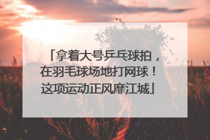 拿着大号乒乓球拍，在羽毛球场地打网球！这项运动正风靡江城