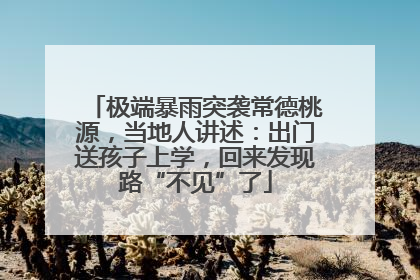 极端暴雨突袭常德桃源，当地人讲述：出门送孩子上学，回来发现路“不见”了