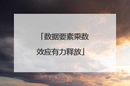 数据要素乘数效应有力释放