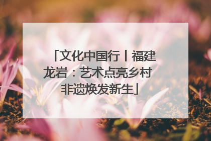 文化中国行丨福建龙岩：艺术点亮乡村 非遗焕发新生