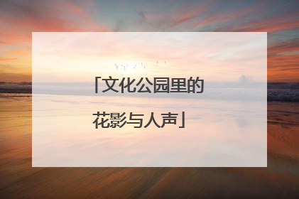 文化公园里的花影与人声