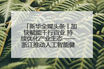新华全媒头条丨加快赋能千行百业 持续优化产业生态——浙江推动人工智能健康有序发展观察