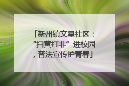 新州镇文星社区：“扫黄打非”进校园，普法宣传护青春
