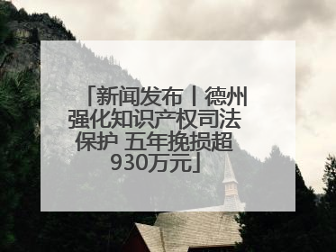 新闻发布丨德州强化知识产权司法保护 五年挽损超930万元