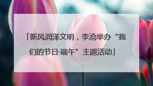 新风润泽文明，李沧举办“我们的节日·端午”主题活动