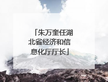 朱万奎任湖北省经济和信息化厅厅长