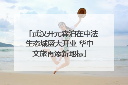 武汉开元森泊在中法生态城盛大开业 华中文旅再添新地标
