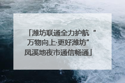 潍坊联通全力护航“万物向上·更好潍坊”凤溪地夜市通信畅通