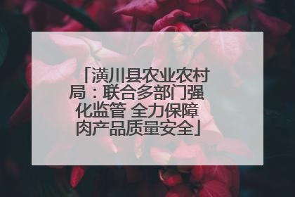 潢川县农业农村局：联合多部门强化监管 全力保障肉产品质量安全