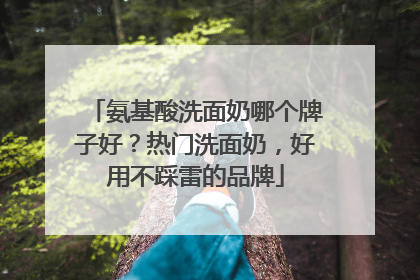 氨基酸洗面奶哪个牌子好？热门洗面奶，好用不踩雷的品牌