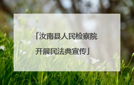 汝南县人民检察院开展民法典宣传