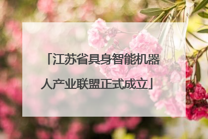 江苏省具身智能机器人产业联盟正式成立