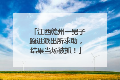江西赣州一男子跑进派出所求助，结果当场被抓！