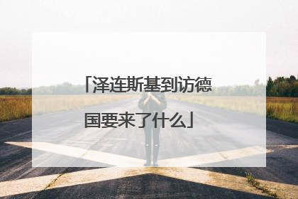 泽连斯基到访德国要来了什么