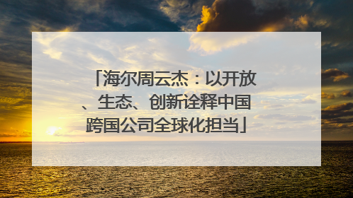 海尔周云杰：以开放、生态、创新诠释中国跨国公司全球化担当