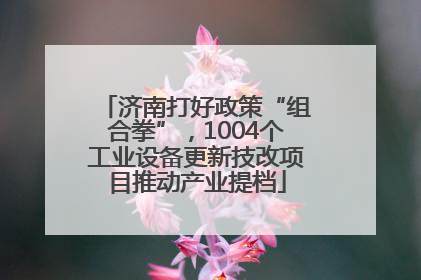 济南打好政策“组合拳”，1004个工业设备更新技改项目推动产业提档