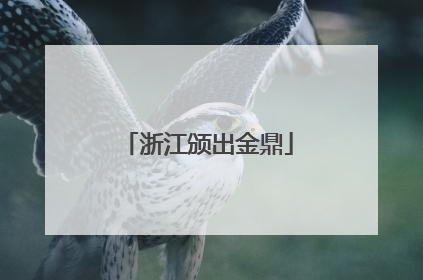 浙江颁出金鼎