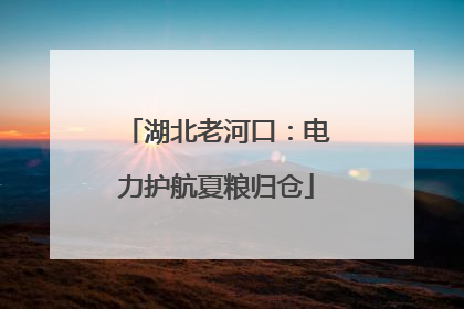 湖北老河口：电力护航夏粮归仓