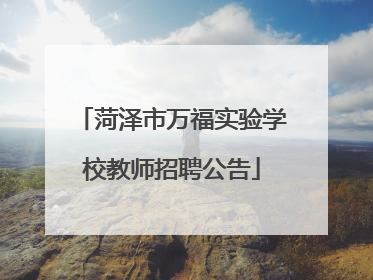 菏泽市万福实验学校教师招聘公告