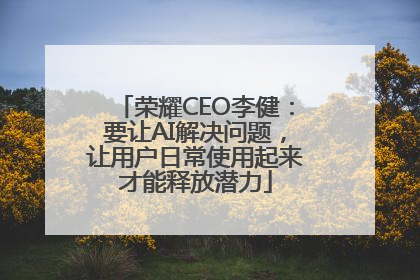 荣耀CEO李健：要让AI解决问题，让用户日常使用起来才能释放潜力