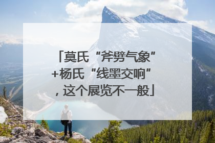 莫氏“斧劈气象”+杨氏“线墨交响”，这个展览不一般