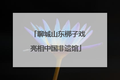 聊城山东梆子戏亮相中国非遗馆