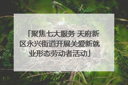 聚焦七大服务 天府新区永兴街道开展关爱新就业形态劳动者活动