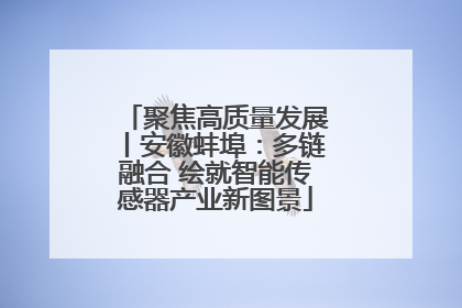 聚焦高质量发展丨安徽蚌埠：多链融合 绘就智能传感器产业新图景