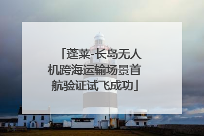 蓬莱-长岛无人机跨海运输场景首航验证试飞成功