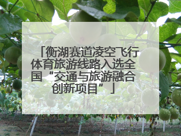 衡湖赛道凌空飞行体育旅游线路入选全国“交通与旅游融合创新项目”