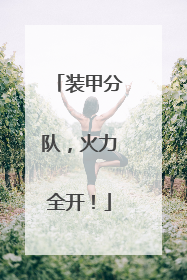 装甲分队，火力全开！