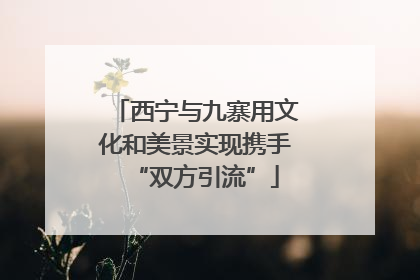 西宁与九寨用文化和美景实现携手“双方引流”