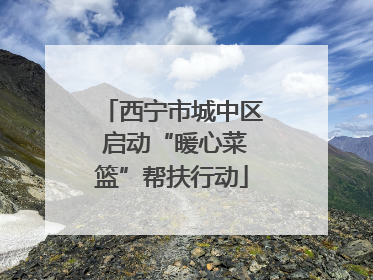 西宁市城中区 启动“暖心菜篮”帮扶行动