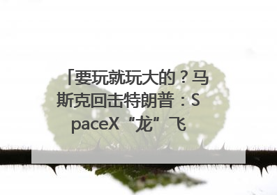 要玩就玩大的？马斯克回击特朗普：SpaceX“龙”飞船将立即退役！