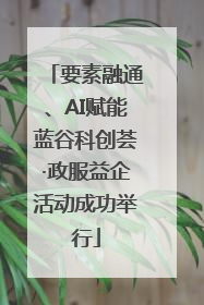 要素融通、AI赋能蓝谷科创荟·政服益企活动成功举行