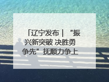 辽宁发布｜“振兴新突破 决胜勇争先”抚顺力争上半年地区生产总值增长7%左右