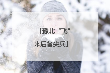 豫北“飞”来后备尖兵