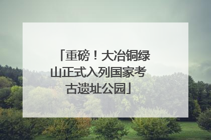 重磅！大冶铜绿山正式入列国家考古遗址公园