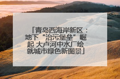 青岛西海岸新区：地下“治污堡垒”崛起 大卢河中水厂绘就城市绿色新图景
