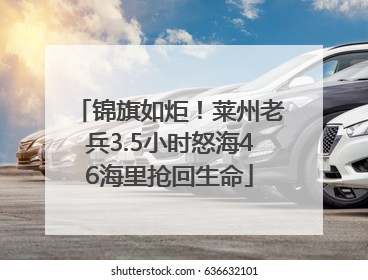 锦旗如炬！莱州老兵3.5小时怒海46海里抢回生命