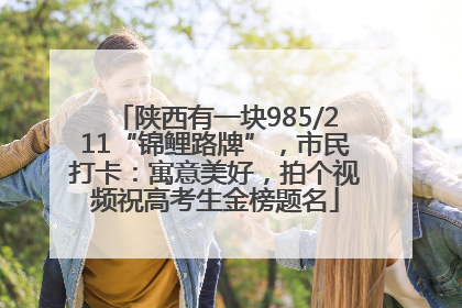 陕西有一块985/211“锦鲤路牌”，市民打卡：寓意美好，拍个视频祝高考生金榜题名