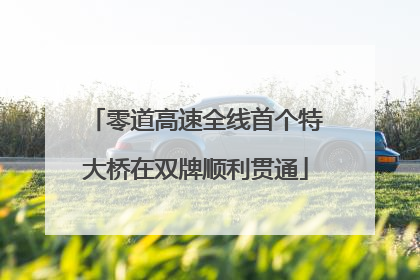 零道高速全线首个特大桥在双牌顺利贯通