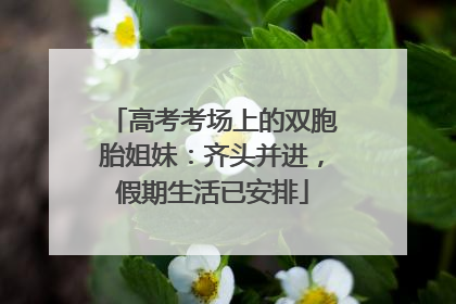 高考考场上的双胞胎姐妹：齐头并进，假期生活已安排