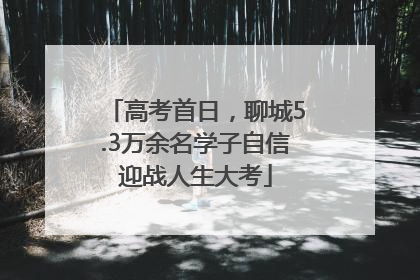 高考首日，聊城5.3万余名学子自信迎战人生大考