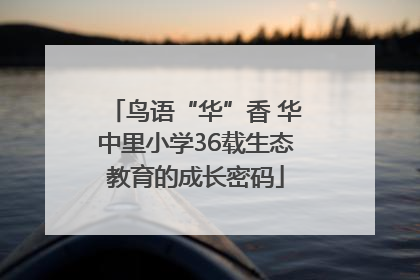 鸟语“华”香 华中里小学36载生态教育的成长密码