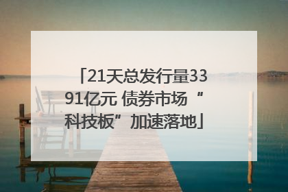 21天总发行量3391亿元 债券市场“科技板”加速落地